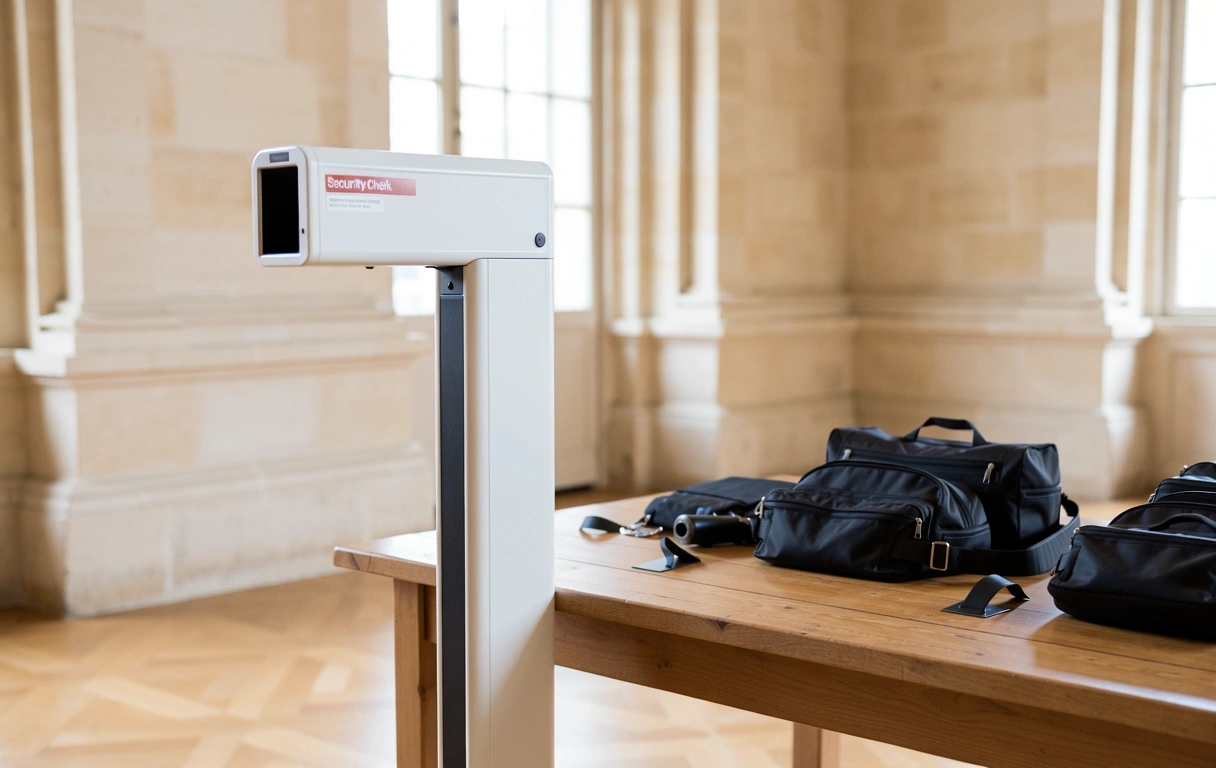 Sicherheitskontrolle am Louvre