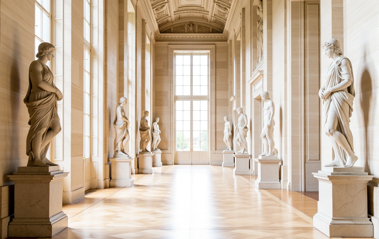 Klassische Statuen im Louvre